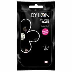 DYLON Hand Fabric Dye Sachet For Clothes & Soft Furnishings, 50g - Intense Black