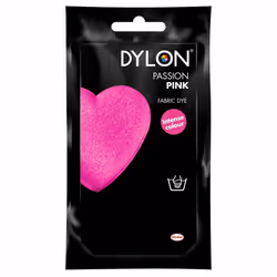 DYLON Hand Fabric Dye Sachet For Clothes & Soft Furnishings, 50g - Passion Pink