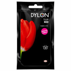 DYLON Hand Fabric Dye Sachet For Clothes & Soft Furnishings, 50g - Tulip Red