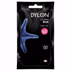DYLON Hand Fabric Dye Sachet For Clothes & Soft Furnishings, 50g - Ocean Blue