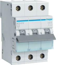 Hager MCN313 circuit breaker Type C 3 3 module(s)