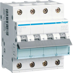 Hager MCN616 circuit breaker Miniature circuit breaker Type C 4P 4 module(s)