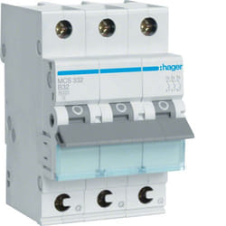 Hager MCS332 circuit breaker Type C 3 3 module(s)