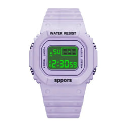 Kids Digital Watch Luminous Alarm Watch for Boys Girls - style2 purple