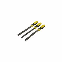 Stanley 0-22-464 File Set 3 Piece Flat , 1/2 Round, 3 Square 200mm (8in)