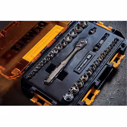 DEWALT Mechanics Socket Tool Kit 34 Piece Stackable Carry Case
