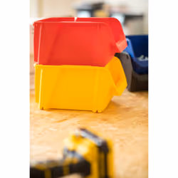 STST82742-1 Storage Boxes #4 Red Impact Resistant Polypropylene Stackable Wall Mounted Ideal for Storage of Small Items, Tools, Accessories, etc. - Additional view 3