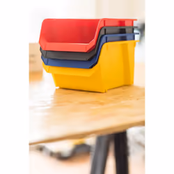 STST82742-1 Storage Boxes #4 Red Impact Resistant Polypropylene Stackable Wall Mounted Ideal for Storage of Small Items, Tools, Accessories, etc. - Additional view 4