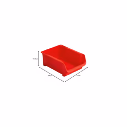 STST82742-1 Storage Boxes #4 Red Impact Resistant Polypropylene Stackable Wall Mounted Ideal for Storage of Small Items, Tools, Accessories, etc. - Additional view 5