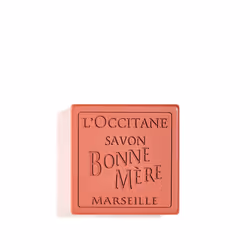 L'Occitane Bonne Mère Rhubarb & Basil Soap 100g, Hands, Bar soap, Cleansing, Basil, Rhubarb, Rose, Square