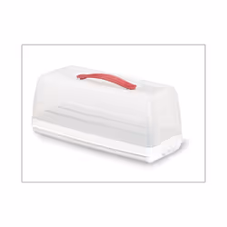Curver 175247 Boîte à Cake Rectangulaire Transparent / Blanc