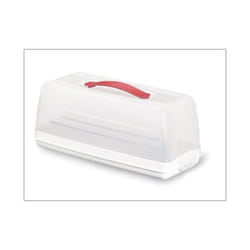 Curver 175247 Boîte à Cake Rectangulaire Transparent / Blanc