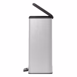Curver Pedal Bin Deco Rectangular Duo Trash Can Waste Container Grey/Silver - Silver - Additional view 4