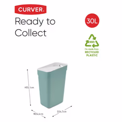 Curver Trash Can Ready to Collect Recycling Container Multi Colours 20/30L - Mint green, 30 L - Additional view 6