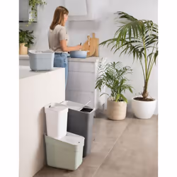 Curver Trash Can Ready to Collect Recycling Container Multi Colours 20/30L - Dark grey, 30 L - Additional view 6