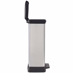 Curver Deco Pedal Bin 50L Silver Home Rubbish Dustbin Trash Can Container - Additional view 5