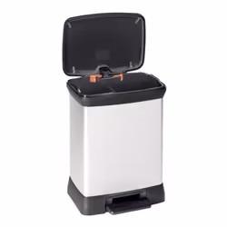 Curver Deco Bins Deco, 28 L, Rectangular, Plastic, Black, Grey, Plastic, Pedal