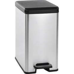 Curver Slim Bin 20L Square Plastic Black, Silver