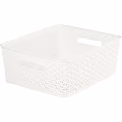 Curver Nestable Rattan Basket Vintage White 13L - 196852