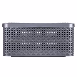 Curver Storage Box with Lid Style M 18L Metallic Silver Household Storage Box - Additional view 4