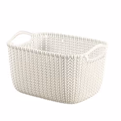 Curver 3253923974003, Storage basket, White, Rectangular, Knitwear, Monochromatic, Indoor