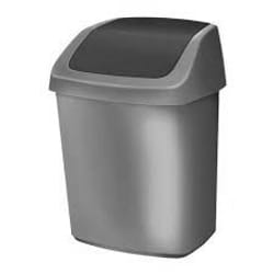 Curver Swing-Top 25 L Rectangular Plastic Anthracite, Silver