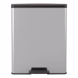 Curver Pedal Bin Deco 65 L Silver Home Kitchen Trash Can Waste Rubbish Bin