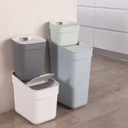 Ready to Collect 100% Recycled 30L Kitchen Accessories Recycling Lift Top Bin Smoked Grey with Light Grey Lid