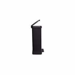 Curver Metal Effect Kitchen One Touch Deco Bin, Black, 50 Litre