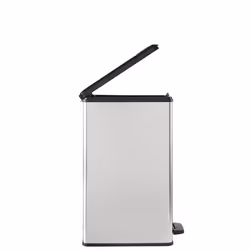 Slim Metal Effect 90% Recycled Kitchen Pedal Touch Deco Bin, Silver, 40 Litre