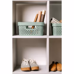 Infinity Dots Set of 3 100% Recycled Medium Storage Baskets 11 Litres - Green