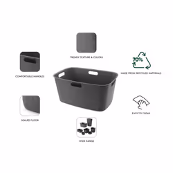 CURVER SOFTEX LAUNDRY BASKET 45L TEAL
