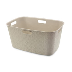 CURVER SOFTEX LAUNDRY BASKET 45L CHALK WHITE