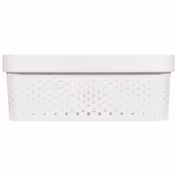 Curver 4x Storage Box Set with Lid 11L+17L White Drawers Chests of Towers