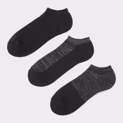 Gu By Uniqlo Short Socks 3p  A - 09 BLACK/2527cm