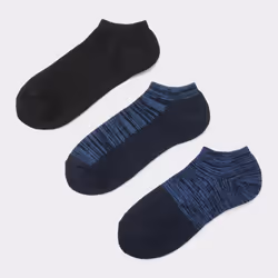 Gu By Uniqlo Short Socks 3p  A - 09 BLACK/2527cm