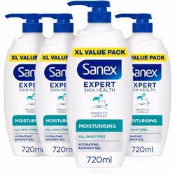 Sanex Body Wash Expert Skin Health Moisturising Shower Gel Dermatologist Tested Hydrating For All Skin Types Multipack