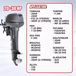 Outboard Propeller For Yamaha 20hp 25hp 30hp 9 7/8*12 Boat Motor Aluminum Alloy Screw 3 Blade 10 Spline Ship Marine Engine Part