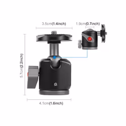 PULUZ Cold Shoe Aluminum Alloy Tripod Ball Head Adapter (Black)