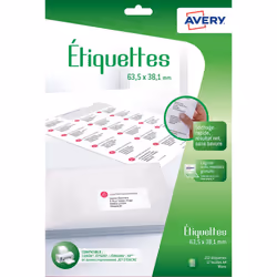 Avery J8160-12, White, Rounded rectangle, Permanent, A4, Paper, Inkjet