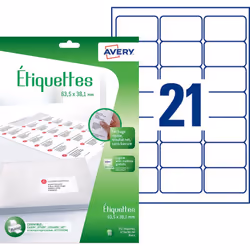 Avery J8160-12 self-adhesive label Rounded rectangle Permanent White 252 pc(s)