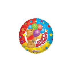 Suki Gifts S9017466 Teddy Happy Birthday Foil Balloon Helium Balloon, Multi-Colour