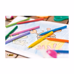 BIC KIDS Plastidecor Black, Blue, Brown, Gold, Green, Light Blue, Light Green, Orange, Pink, Red, Violet, Yellow 12 pc(s)