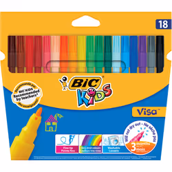 BIC 888681, Assorted colours, Assorted colours, 18 colours, Fine tip, Round, Assorted colours