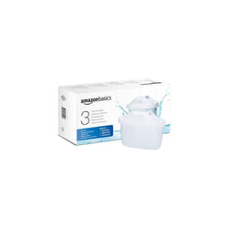 Amazon Basics Water Filter Cartridges, fits and compatible with all BRITA jugs incl PerfectFit, 3 Count (Pack of 1)