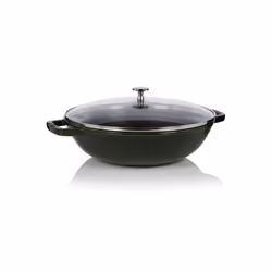 Staub 1312923, Round, Wok/Stir-Fry pan, Black, Metal, 4.4 L, 300 mm