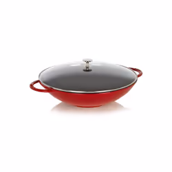 Staub 40511-345-0, Round, Wok/Stir-Fry pan, Red, Metal, 4.4 L, 300 mm