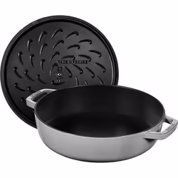 STAUB Cast Iron Chistera, Grey, 24 cm
