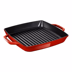 Staub 40511-685-0, Rectangular, Grill pan, Black, Red, Enamel, Cast iron, 348 mm