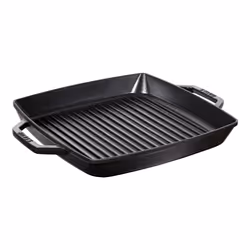 Staub 40511-783-0, Square, Grill pan, Black, Enamel, Cast iron, France